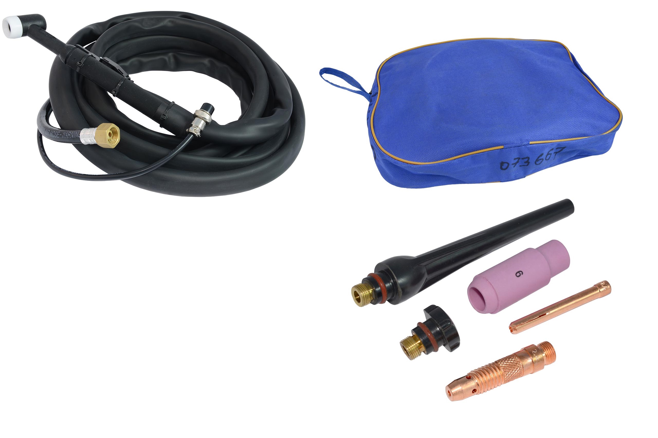 картинка Горелка сварочная TIG  с газовым охлаждением WP-17 (2-pin, 4м) / Torch for TIG welding